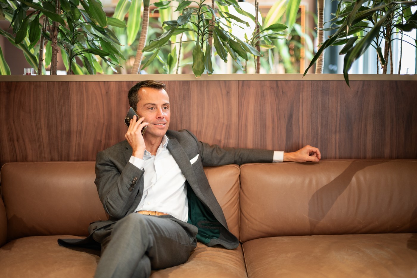 Corentin Hautecoeur en échange avec un client